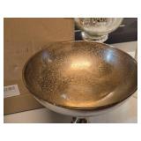 Aluminum Pedestal Bowl 11" (gold)