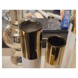 WGV Ceramic Vase Set of 3 (gold topped white) - 12", 16" and 20"