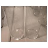 Lot of (2) 14" Glass Vase (gold)