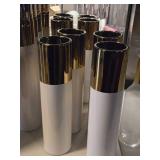 Lot of (4) WGV Ceramic Vase 16" (gold topped white)