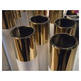 Lot of (4) WGV Ceramic Vase 16" (gold topped white)