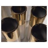Lot of (4) WGV Ceramic Vase 16" (gold topped white)