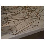 Lot of (6) Metal Geometric Décor 17 1/2" (oblong)