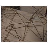 Lot of (4) Metal Geometric Décor 13" (diamond)