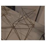 Lot of (4) Metal Geometric Décor 13" (diamond)