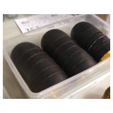 Lot of (18) Scalloped Edge Metal Bowl 2 1/2" x 3 1/2" (gold tone with black matte interior)