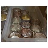 Lot of (28) Votive / Tea Light Candleholder with Flameless Tea Light Candles
