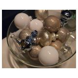 Pedestal Bowl Vase 7"x11", Cylinder Vase 4-1/2"x14" (with Christmas Decorations)