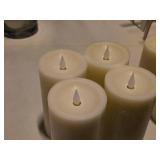 Lot of (4) Flameless LED Pillar Candles 6" x 3"