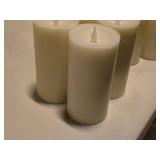Lot of (4) Flameless LED Pillar Candles 6" x 3"