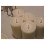 Lot of (5) Flameless LED Pillar Candles 5" x 3"