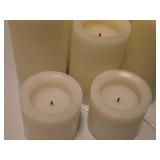 Lot of (7) Flameless LED Pillar Candles