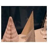 Lot of (8) Winter / Christmas Décor - (5) Trees and (3) Animals - Bear, Deer, Penguin