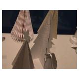 Lot of (8) Winter / Christmas Décor - (5) Trees and (3) Animals - Bear, Deer, Penguin