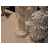 Lot of (7) Winter / Christmas Décor - (5) Trees and (2) Nutcrackers