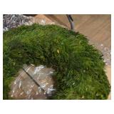 Lot of (5) 19" Preserved Cypress Christmas Wreath by Accent Décor (in original packaging)