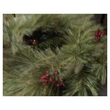 Lot of (3) 24" Christmas Wreath with Holly and Bells