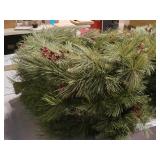 Lot of (3) Battery-Powered 24" Lighted Christmas Wreath w/ Hanging Strap