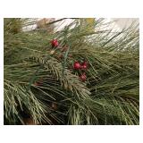 Lot of (3) Battery-Powered 24" Lighted Christmas Wreath w/ Hanging Strap