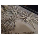 Lot of (10) Halloween Décor - Hard Plastic Skeleton Hands, Unicorns, Spiders