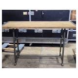 Alistair Bleached Oak / Vintage Finish Metal Frame High Top Bar Table 6