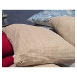 Lot of (2) 21" Burlap Style Textured Throw Pillows by Pottery Barn
