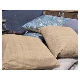 Lot of (2) 21" Burlap Style Textured Throw Pillows by Pottery Barn