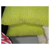 Lot of (3) Corduroy Textured Polyester Fabric Throw Pillows 19" x 10"