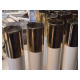 Lot of (4) WGV Ceramic Vase 20" (gold topped white)