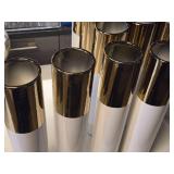 Lot of (4) WGV Ceramic Vase 20" (gold topped white)