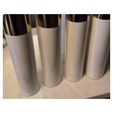 Lot of (4) WGV Ceramic Vase 20" (gold topped white)