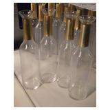 Lot of (4) 14" Glass Vase (gold)