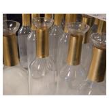 Lot of (4) 14" Glass Vase (gold)