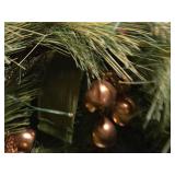 Lot of (3) Battery-Powered 24" Lighted Christmas Wreath w/ Hanging Strap