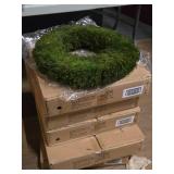 Lot of (5) 19" Preserved Cypress Christmas Wreath by Accent Décor (in original packaging)