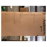 Andersen 70-1/2 in. x 79-1/2 in. 200 Series White Left-Hand Perma-Shield Gliding Patio Door w/ White Int, Moving Panel w/ Blinds Customer Returns See Pictures