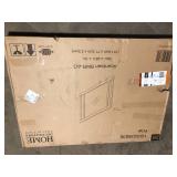 Home Decorators Collection Aberdeen 28 in. W x 40 in. H Rectangular Framed Wall Mount Bathroom Vanity Mirror in Antique Oak Customer Returns See  Pictures