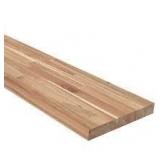 HARDWOOD REFLECTIONS Solid Wood Butcher Block Shelf 48in. W X 12in. D X 1.5in. H in Unfinished Acacia  Customer Returns See Pictures