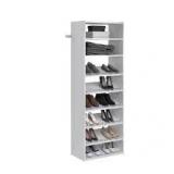 Closet Evolution Essential Shoe 25 in. W Classic White Wood Closet Tower Customer Returns See Pictures