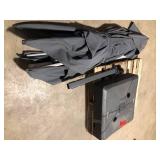 PURPLE LEAF 9 ft. Square High-Quality Aluminum Cantilever Outdoor Patio Umbrella with Stand, Gray Customer Returns See Pictures