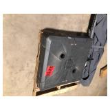 PURPLE LEAF 9 ft. Square High-Quality Aluminum Cantilever Outdoor Patio Umbrella with Stand, Gray Customer Returns See Pictures