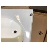 Bootz Industries Maui 60 in. x 30 in. Alcove Soaking Bathtub with Left Drain in White Damaged Customer  Returns See Pictures