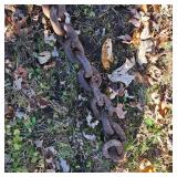 Approx 12 foot 1/2" Diameter Log Change, 2 Diesel Fuel Barrels, Allis Chalmers Hitch Attachment