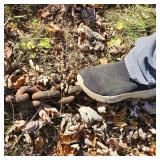 Approx 12 foot 1/2" Diameter Log Change, 2 Diesel Fuel Barrels, Allis Chalmers Hitch Attachment