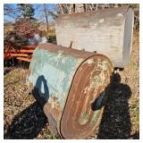 Approx 12 foot 1/2" Diameter Log Change, 2 Diesel Fuel Barrels, Allis Chalmers Hitch Attachment