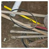 Lot of Shovels, Spades, and Forks