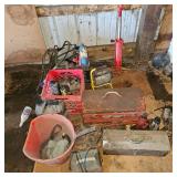 Misc Lot w as new Cylindar, Craftsman Wrenches, Bottle Jacks, Tool Boxes, and more as photo