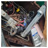 Lot of Misc Tools-Hacksaws-Come a Longs-Gun Case-Etc