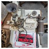 Homemade Sausage Griner and Stuffer Set up on Board, Worked when Last Used