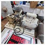 Homemade Sausage Griner and Stuffer Set up on Board, Worked when Last Used